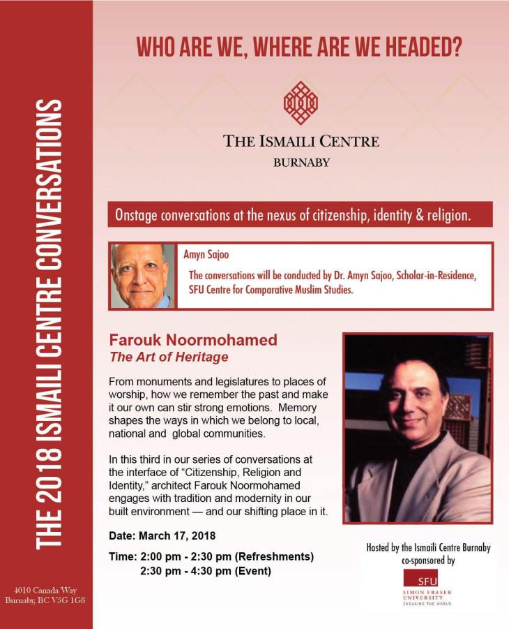 Who we are, where are we headed? Amyn Sajoo In Conversation with Farouk Noormohamed