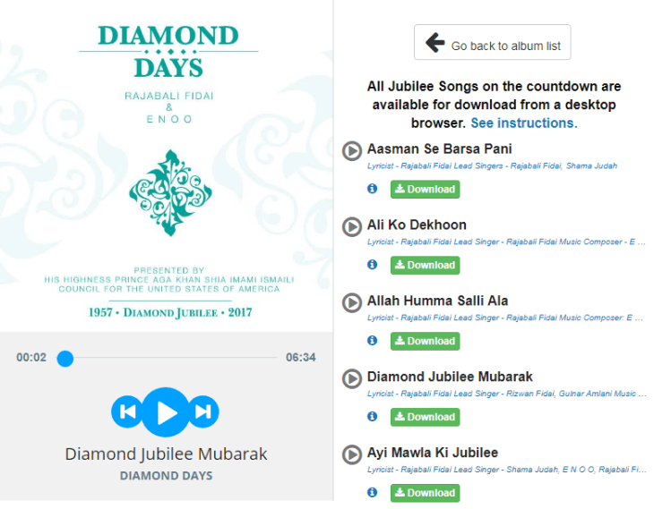 Popular Music Composer ENOO and Rajabali Fidai's "Diamond Days" featured by Ismaili Institutions