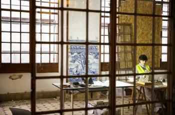 Inside the restoration work at Henrique Mendonça Palace - Seat of Ismaili Imamat in Portugal