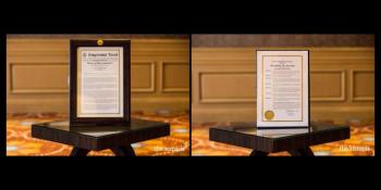 Two veteran female congresswomen from Texas recognize His Highness the Aga Khan during his Diamond Jubilee visit to the United States