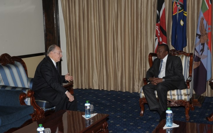 Kenya: President Kenyatta welcomes Aga Khan at State House