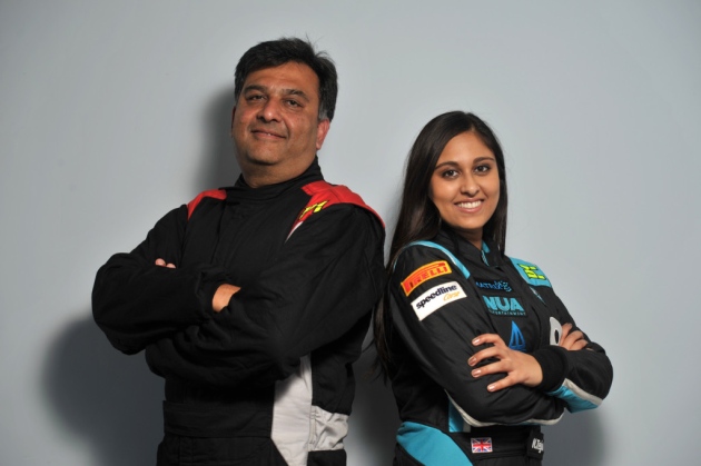 Father and daughter race drivers, Aziz and Nabila Tejpar, face off in rally