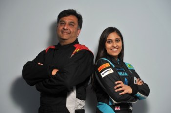 Father and daughter race drivers, Aziz and Nabila Tejpar, face off in rally
