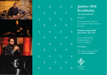 Master Musicians of the Aga Khan Music Initiative to perform for Jubilee Concert at Sofia Church, Stockholm, Sweden