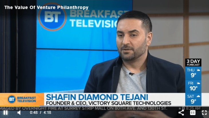 The Value Of Venture Philanthropy: Shafin Diamond Tejani on Breakfast Television with host Riaz Meghji