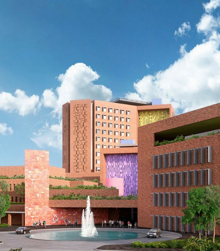 Architectural rendering of Aga Khan University Hospital Kampala