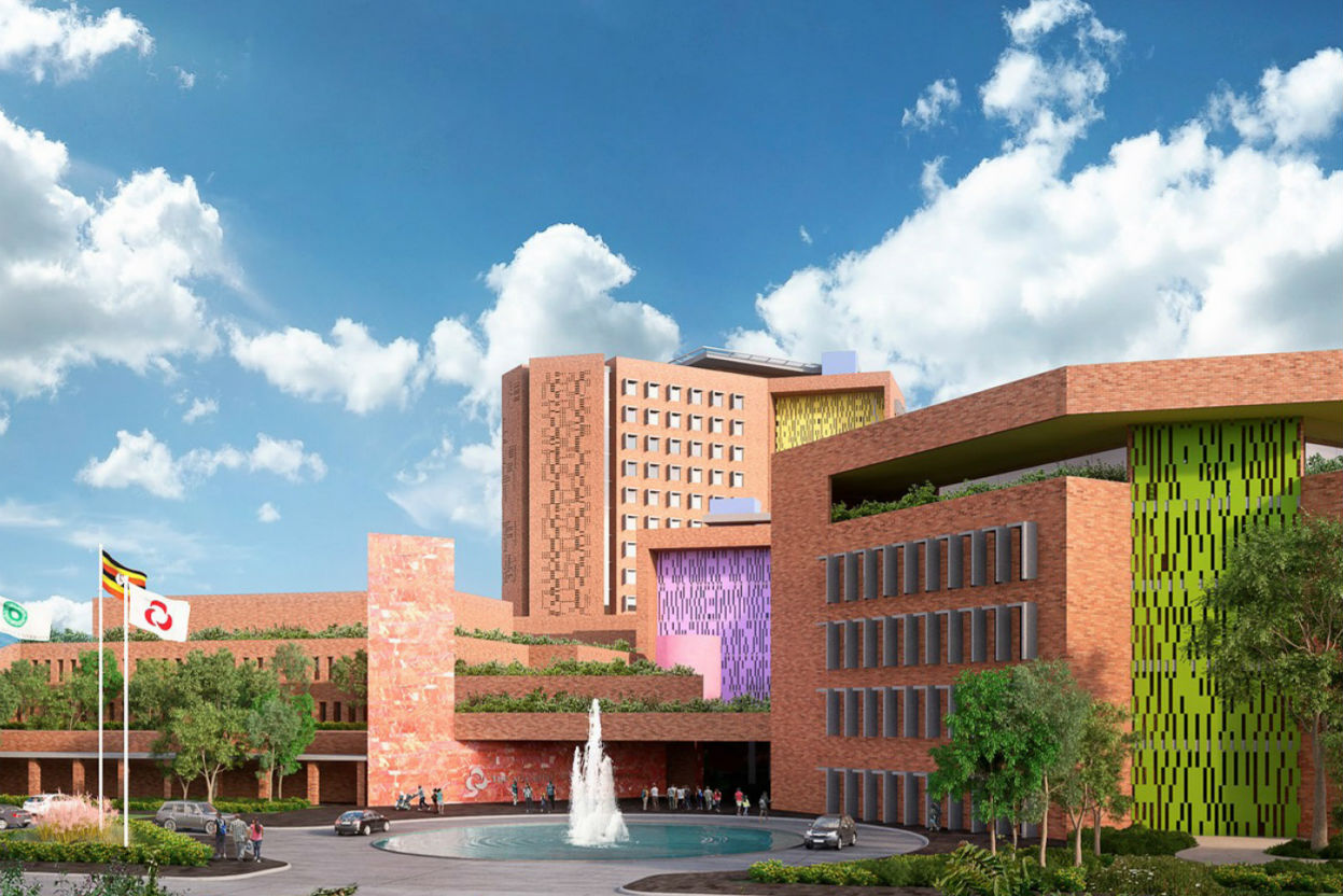 Architectural rendering of Aga Khan University Hospital Kampala
