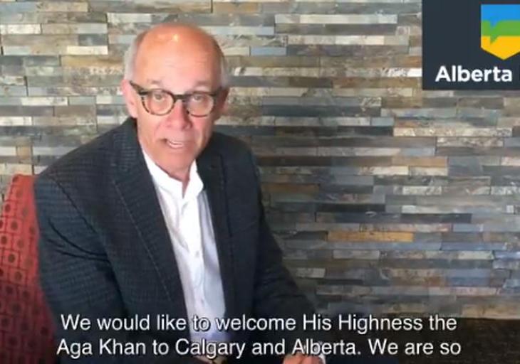 Alberta Party Leader Stephen Mandel welcomes His Highness the Aga Khan