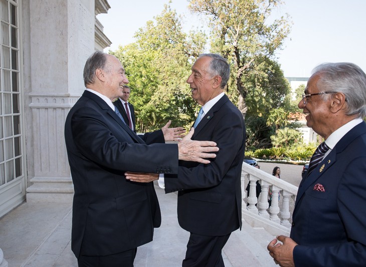 Visita à futura Sede Mundial da Comunidade Ismaelita (Imamat Ismaili) no Palacete Henrique de Mendonça em Lisboa © 2016-2018 Presidência da República Portuguesa