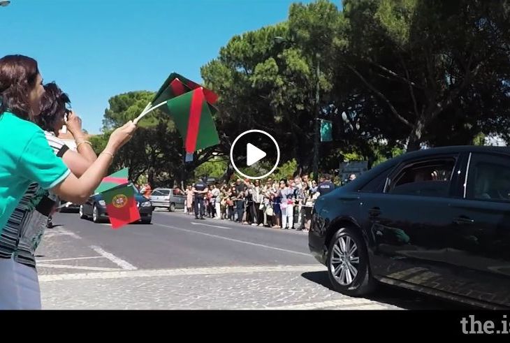 Video of His Highness the Aga Khan's arrival in Lisbon, Portugal