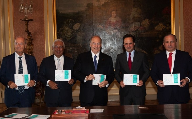 Portuguese Heads of State and Government offer His Highness the Aga Khan a State Welcome