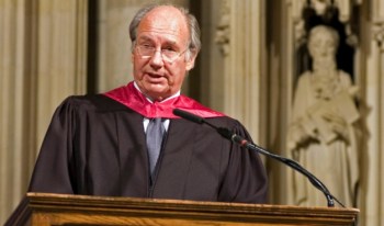 His Highness the Aga Khan delivering the Columbia University School of International and Public Affairs’ Commencement Address, at the Riverside Church, New York. AKDN / Zahur Ramji