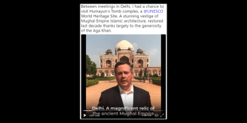 Jason Kenney, Leader of the United Conservative Party in Alberta visits Humayun’s Tomb in Delhi, India