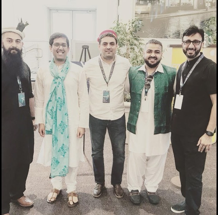 Nizar Macnojia's captivating drawing of Zikr Band at the Jubilee Arts Festival