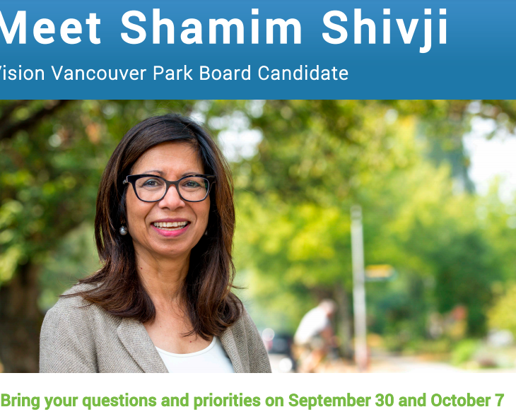 Meet Shamim Shivji, running for Park Board - Vision Vancouver