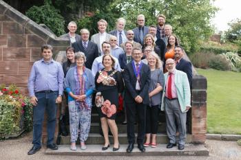 Darwin International Institute for the Study of Compassion (DIISC) summer school 2017, with international colleagues and the Mayor of Shrewsbury.