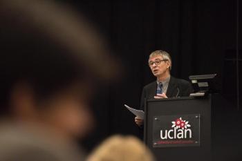 John Ballatt, Developmental Director of DIISC, at the launch of UCLan's new Centre for the Study of Compassion.