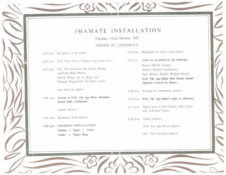 Souvenir of Entrhronement of Mawlana Hazar Imam Kenya Oct 1957_Page_2