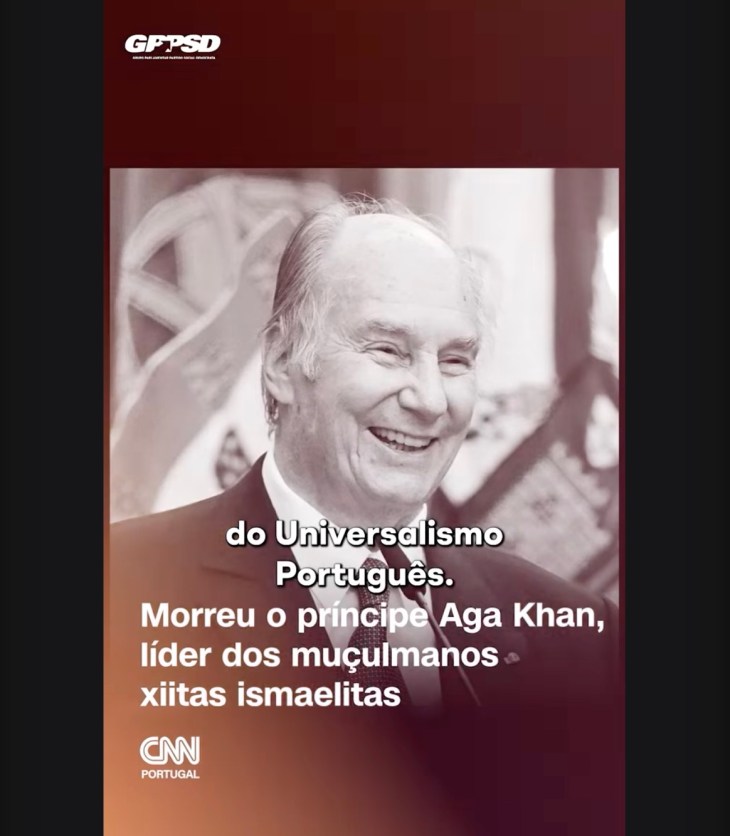 Portugal’s Social Democratic Party Pays Tribute to Prince Karim Aga Khan IV (1936-2025)