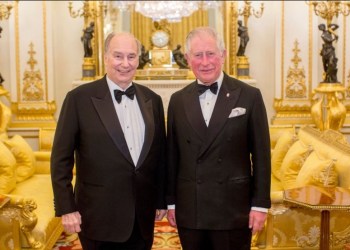 London, England. March 12, 2019: His Majesty King Charles III named His Highness Prince Karim Aga Khan IV as Global Founding Patron of The Prince’s Trust. As Global Founding Patron, His Highness will support the delivery of The Trust’s work in Canada, Australia, New Zealand and through local partners in India, Jordan, Pakistan, Malta, Barbados and Greece. Image credit: Kings Trust International