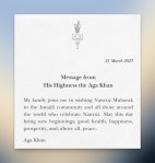A Message of Hope and Renewal: Mawlana Shah Rahim al-Husayni Aga Khan V’s Nawruz Greetings