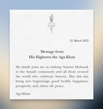 A Message of Hope and Renewal: Mawlana Shah Rahim al-Husayni Aga Khan V’s Nawruz Greetings