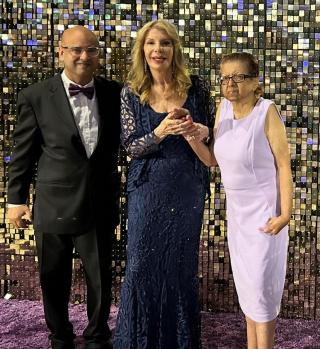 Al & Naz Dhalla with Princess Yasmin. The Dhalla's have supported the Chicago & New York Rita Hayworth Galas since 2017. Image credit: Al Dhalla