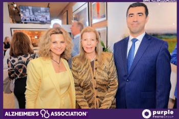 Chicago, Illinois, USA – April 4, 2024:(L-R) Arica Hilton, Princess Yasmin Aga Khan, Engin Türesin, Consul General of Turkey. Image credit: Alzheimer’s Association